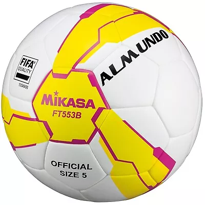 Soccer Balls Unisex Mikasa FT553B-YP FIFA Quality Ball White • $86.56