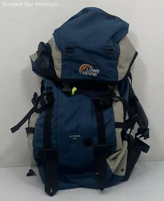 Lowe Alpine Vision 30 Hiking Backpack Pockets Shoulder Bag 26 Inch Blue Gray • $29.99