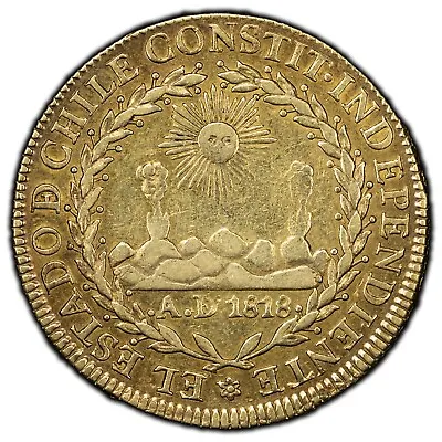 1819 F.D Chile 8 Escudos Gold Coin • $2633.76