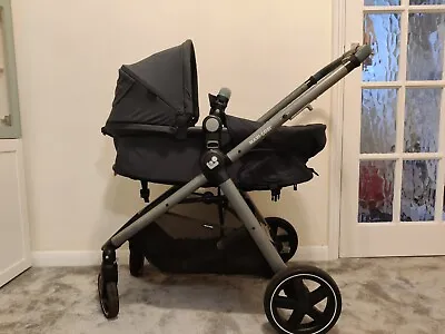 Maxi-Cosi Zelia 3-in-1 Travel Pram - Dark Grey (Very Good Condition!) • £149