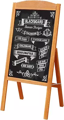 Magnetic Chalkboard Sign Stand: 35.4  X 16.7  Pine Wood Dry Erase A Frame Wooden • $102.01