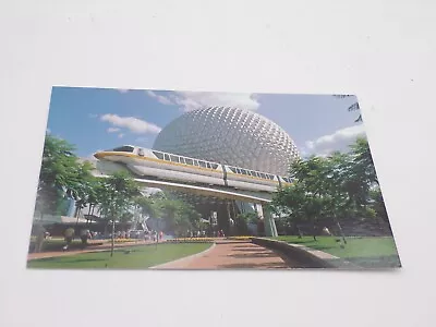 Disney Epcot Center 1982 Future World Spaceship Earth Monorail Postcard (flawed) • $2.39