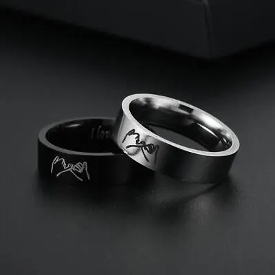  I Love You  Couple's Matching Promise Ring Men Women Gifts 2023 Wedding W5E7 • £2.99