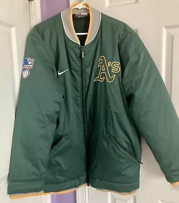 Nike MLB Oakland A's Mens Middle-weight Zip-Up Jacket Sz L New & Unworn No Tags • $85