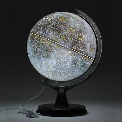 Mapsoft Prime Illuminated Gray Moon Globe 30cm/12  MI-30 Moon Lamp Led • $135