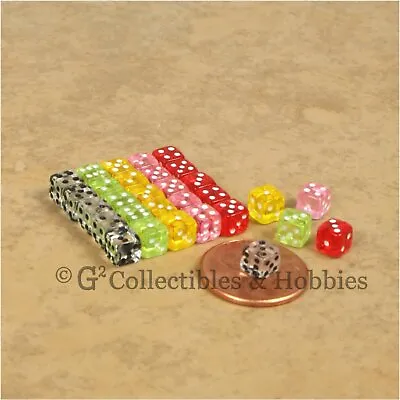 NEW 5mm Deluxe Rounded Edge D6 30 Transparent MINI Game Dice Set (A) - 5 Colors • $8.99