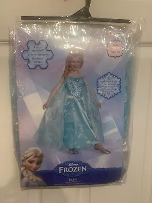 NIP Disney By Prestige Frozen Elsa Costume Child Size Medium 7-8 W/ Tiara/Crown • $29.99