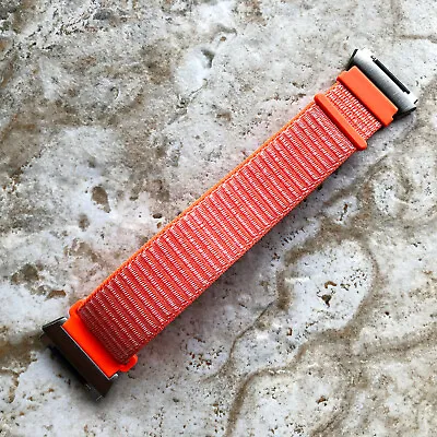 Spicy Orange Sports Hook And Loop Adjustable Nylon Band Strap For Fitbit Ionic • $27.24