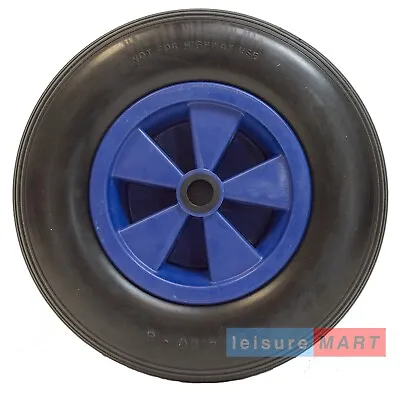 Dinghy Launch Trolley Wheel Pneumatic Boat Trailer 1 Inch Centre Hole Blue 400x8 • £20