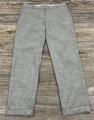 J. Crew Cafe Capri Pants Lt Gray 100% Wool Flat Front Cuffed Size 2 Style #49398 • $18