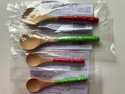 Pampered Chef - 4 Bamboo Snowflake Spoons • £7.99