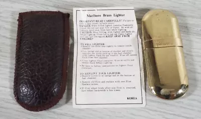 Vintage Marlboro Brass No. 6 Lighter Case And Original Paperwork  NEW Old Stock • $18