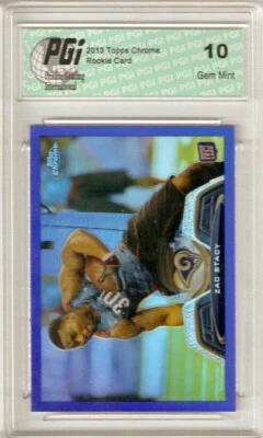 $89.95 • Buy Zac Stacy 2013 Topps Chrome Blue REFRACTOR Only 199 Made Rookie Card PGI 10
