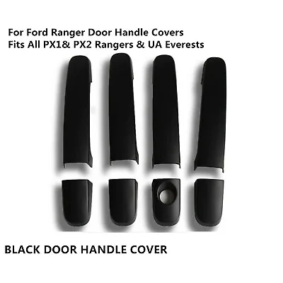 BLACK DOOR HANDLE COVER Accessories For Ford Ranger & Everest PX1 PX2 UA 2011-18 • $25.75