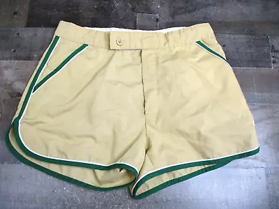 Vintage Jantzen Shorts Size 32 Yellow Hot Pants Swim Shorts 70s 80s Tennis USA • $26.50