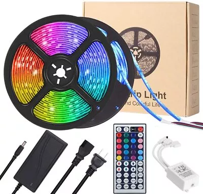 32ft LED Strip Lights Remote Control Bedroom Waterproof For Indoor Outdoor Use • $9.99