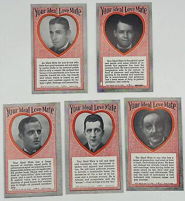 Vintage Arcade Machine Cards Your Ideal Love Mate Future Fortune Souvenir Lot 5 • $16.99
