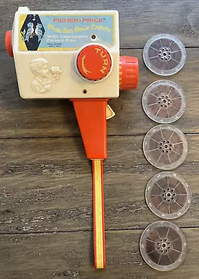 1968 Fisher Price Music Box Movie Camera With All 5 Original Discs Works! • $19.85