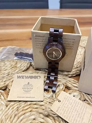 Wewood Wooden Watch Brown Like New In Box With Accessories (working) • $33