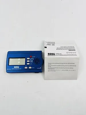 Korg MA-30 Compact Digital Pocket Metronome Music Tuner Blue Tested Working • $10.99