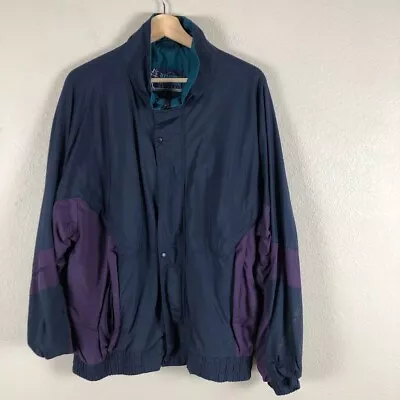 Sun Mountain Sports Jacket Mens Large Blue Purple Colorblock Nimbus Rain Gear • $9.94