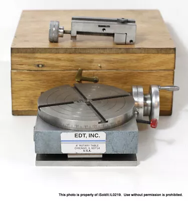 4  Machining ANGLE ROTARY TABLE 4x4 From EDTTCO MFG CO W/  VISE & CASE Single • $129.99