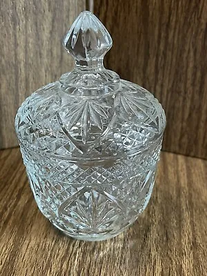 Anchor Hocking Glass Wexford Sugar Bowl Lidded Candy Dish Clear Vintage • $15.99