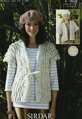 £3.45 • Buy Sirdar Knitting Pattern Lady's Waistcoats 32 - 42  EASY KNIT Big Softie 9604