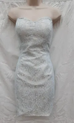 Wigglepencil Dresslacepartypin Up50s60s80's Vintage Stylebluesize 14 Ap • £6.99