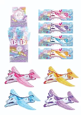 1-100 Unicorn Gliders Kids Toy Gift Favour Party Bag Fillers Reward • £11.49