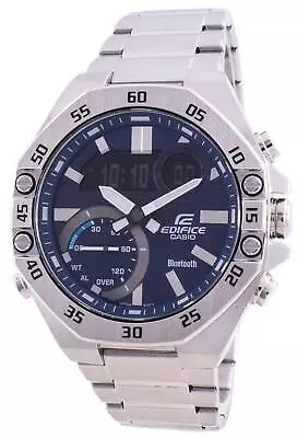 Casio Edifice Bluetooth Mobile Link Flight Mode Alarm ECB-10D-2A 100M Mens Watch • $201.62