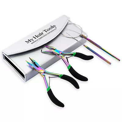 My Hair Tools Micro Beads Hair Extensions Tools Kit Clamp & Remover Pliers Set • $25.49