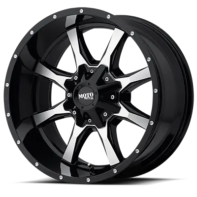 4 New  Gloss Black Machined Face Moto Metal  Mo970 17x9 6-135/139.70  (117181) • $660