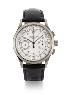 Patek Philippe Chronograph 5170G-001 Silver Dial White Gold On Strap • $76995