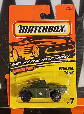 1996 Matchbox Moving Parts ** Weasel Tank ** #77 1:64   Get In The Fast Lane   • $1.99