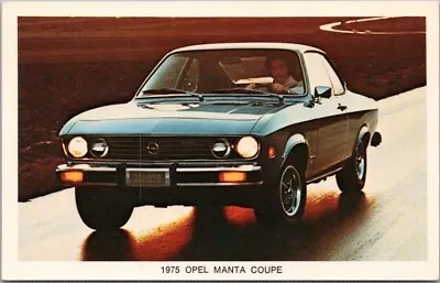 1975 OPEL MANTA COUPE Automobile Advertising Postcard Scott Motor Co. Reno NV • $4.80