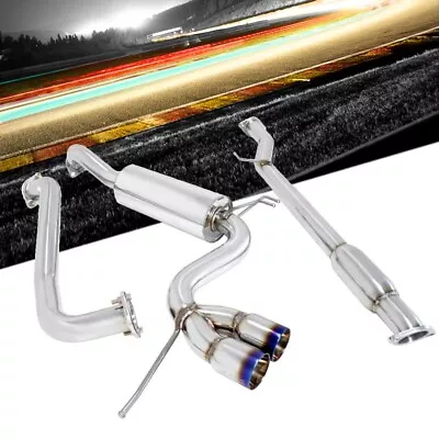 Megan Type 2 CBS Exhaust System Burnt Rolled Tip For 12-17 Veloster 1.6L L4 FS • $489.59