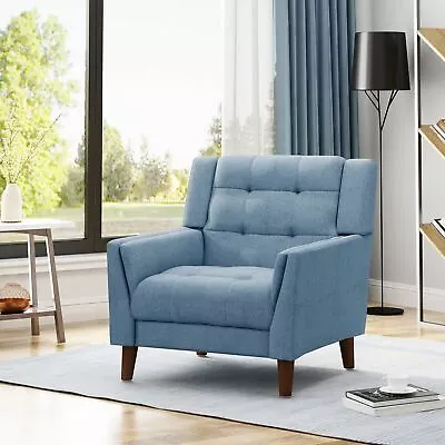 Anvith Mid Century Modern Fabric Arm Chair • $221.89