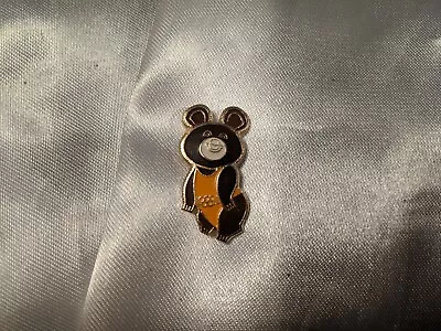 Moscow 1980 Olympics Pin Badge Mascot Misha Mishka Bear • $4.15