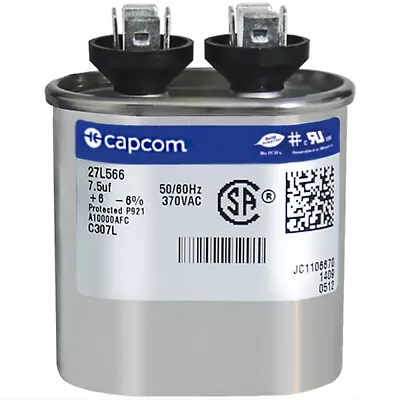 Motor Run Capacitor 7.5 UF +/-6% 370 VAC/B Replaces CSC  325P755H37A25A4XYK • $11.90