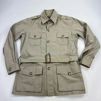 Vintage Banana Republic Safari Bush Cotton Coat Jacket Size 38 Belted Utility • $79.99