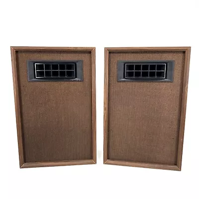 Vintage 60s 70s Japan NEC Wood Veneer 17x11x5 Shelf Speakers Pair RCA Tested • £37.98