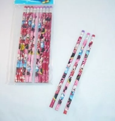 12 Pcs Disney Minnie Mouse Wood Pencil Kid's Party Gift School Stationery Supply • $6.99