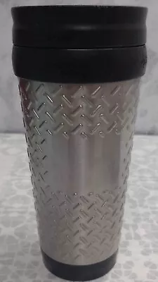 Glass America Travel Tumbler Mug 14 Ounce Faux Stainless Steel Diamond Plated • $15