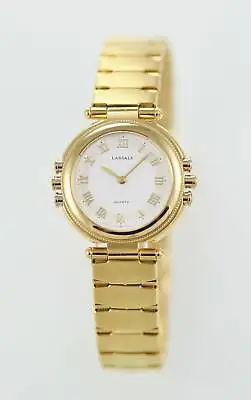 Seiko Lassale Watch CZK050 Womens Stainless Gold Water Res Battery White Quartz • $372.85