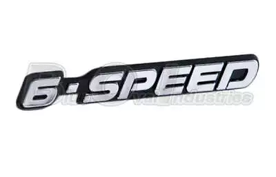 Mustang Chrome & Black Six 6-Speed 6 Speed Transmission 3D Embossed Emblem • $12.13