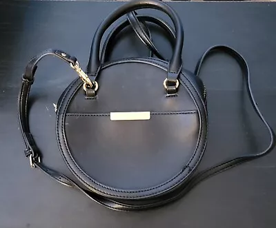 Black Faux Leather Round Handbag - Over Shoulder Bag By Target • $4.99