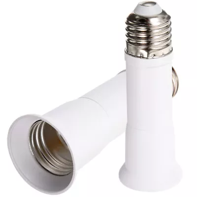  2 Pcs Light Bulb Extender Socket Extension Plug Converter E27 Edison Screw • $8.53