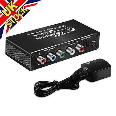 1PC 1080P HDMI To RGB Ypbpr Component Video Audio Scaler Converter Adapter • £36.94