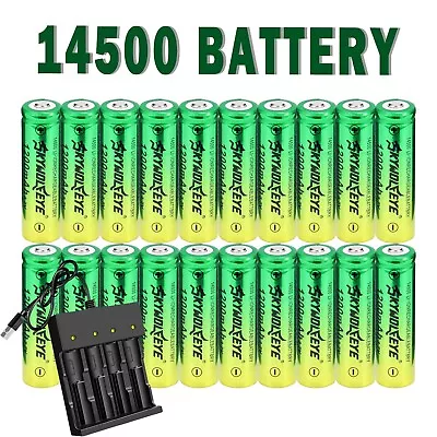 14500 Battery 3.7V Rechargeable Battery 3.7v Battery 1200mAh LOT For Flashlight • $6.99